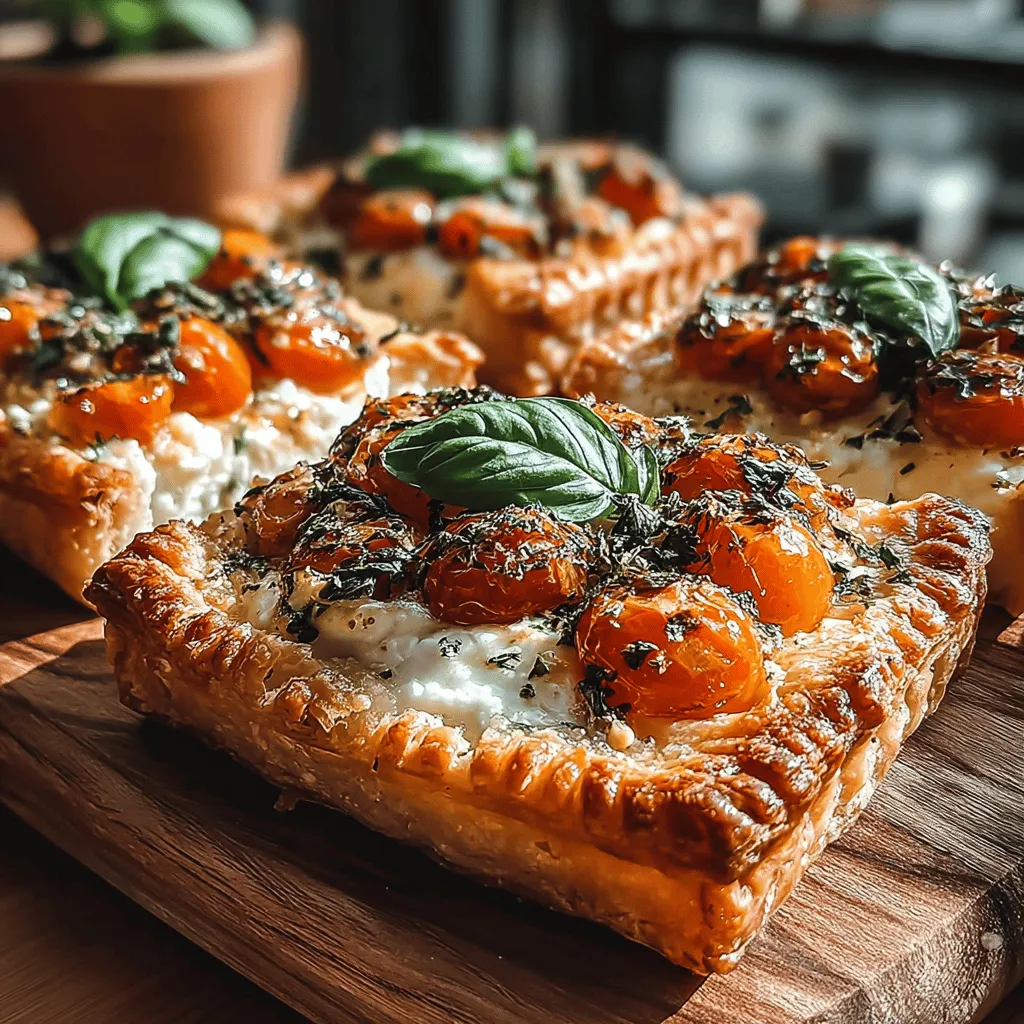 Galettes represent a wonderful fusion of rustic charm and culinary flexibility, making them an ideal dish for any occasion—whether you’re hosting a garden party, preparing a cozy dinner for family, or simply looking to impress guests with minimal effort. These open-faced tarts are known for their delightful combination of textures and flavors, and our Herbed Ricotta Tomato Galette Bites take this tradition to a new level. By incorporating creamy ricotta, fragrant fresh herbs, and vibrant cherry tomatoes, each bite offers a mouthwatering experience that is both satisfying and refreshing.