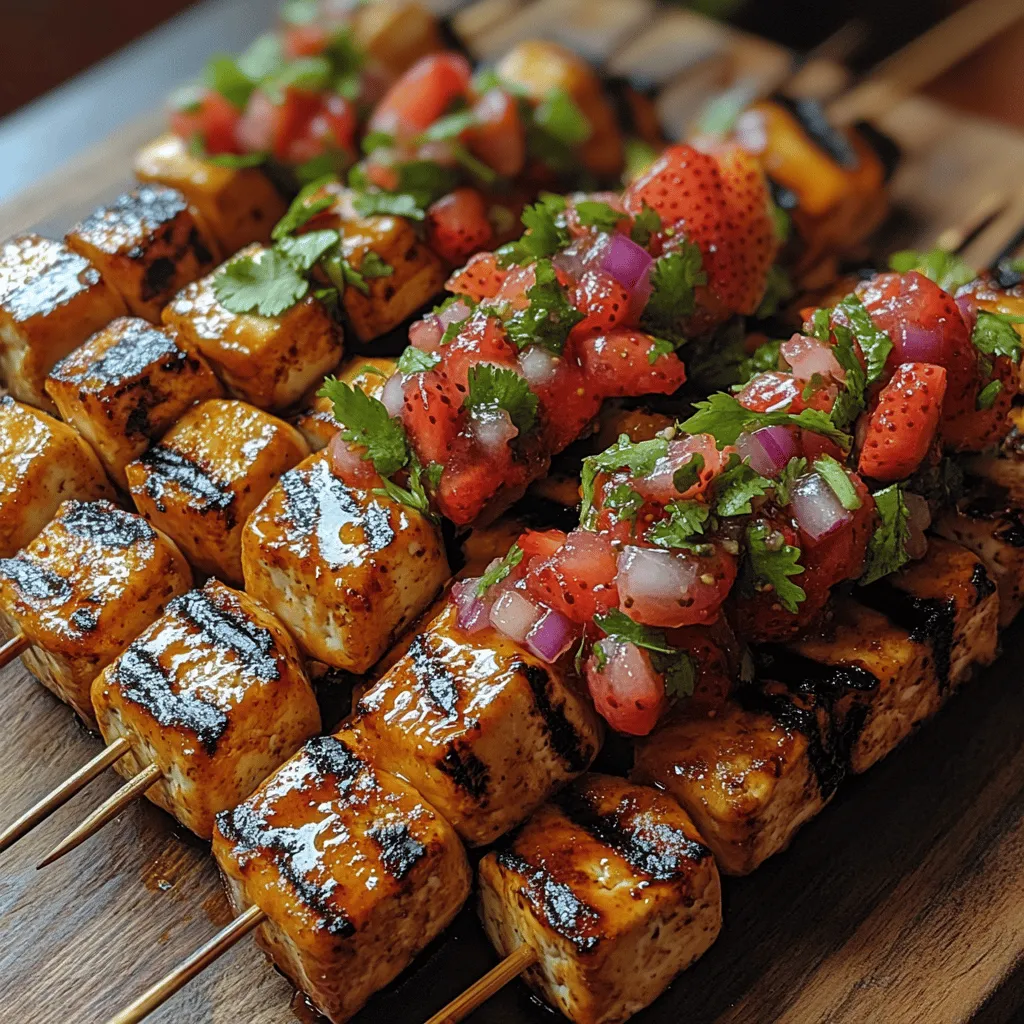 In the realm of plant-based cuisine, tofu is often celebrated for its versatility and ability to absorb flavors. As a staple ingredient in many vegetarian and vegan dishes, tofu provides a canvas for creativity in the kitchen. This article delves into a delightful recipe for Tofu Skewers with Strawberry Salsa, a dish that not only showcases tofu's adaptability but also pairs it with the vibrant sweetness of fresh strawberries and the zing of lime. Perfect for summer barbecues or a light weeknight dinner, this recipe is designed to be both delicious and nutritious, providing an excellent source of protein and vitamins.