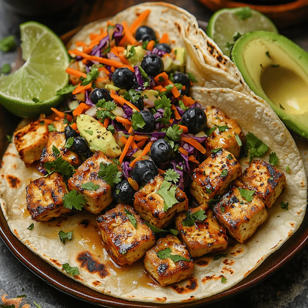 Tofu Tacos with Blueberry Slaw is a delightful fusion dish that perfectly balances savory and sweet, making it a must-try for taco enthusiasts and health-conscious eaters alike. This innovative recipe not only showcases the culinary versatility of tofu but also introduces a refreshing slaw that elevates the overall taste experience. With its vibrant colors and enticing flavors, this dish is an excellent option for anyone looking to explore plant-based meals without sacrificing taste. Whether you're a seasoned vegan or simply seeking to incorporate more nutritious options into your diet, these tacos are easy to prepare and packed with flavor.