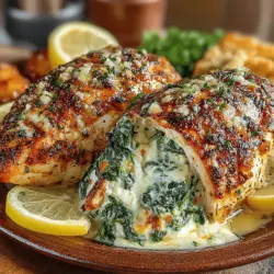 If you're on the hunt for a dish that captivates the senses while also nourishing the body, look no further than Spinach & Feta Stuffed Chicken Delight. This recipe combines the succulent juiciness of chicken breasts with a deliciously creamy filling made from fresh spinach and tangy feta cheese. The result is a savory, satisfying meal that not only pleases the palate but also serves as a nutritious option for both family dinners and entertaining guests.