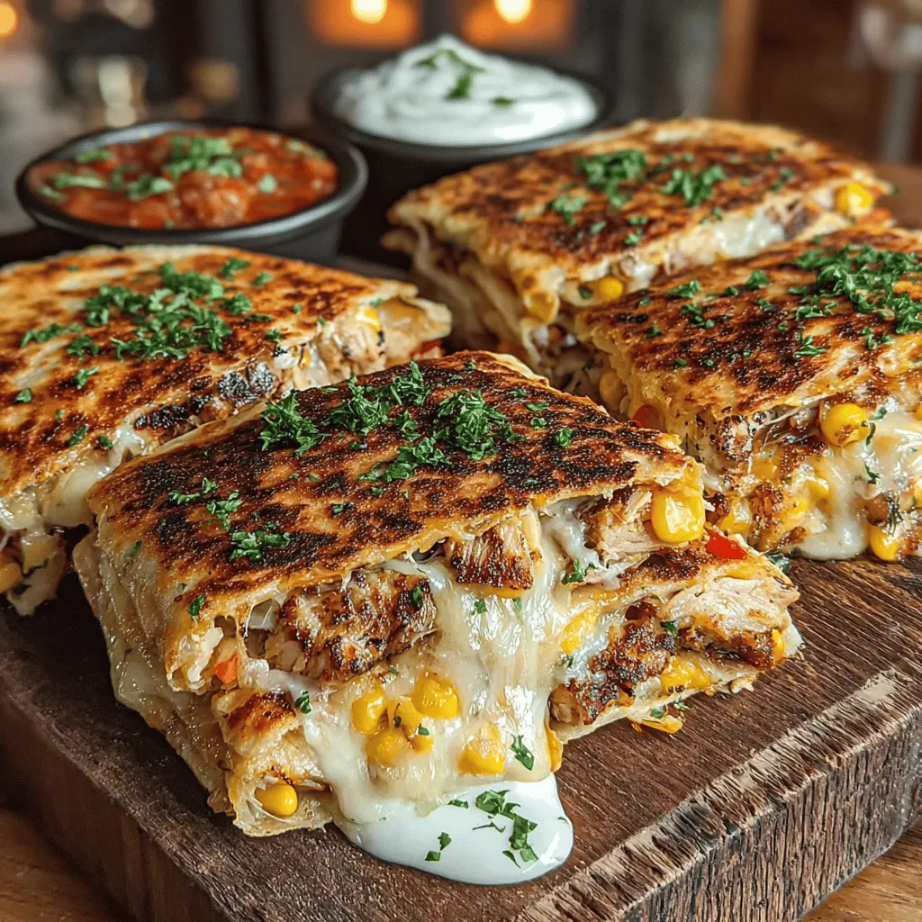 Smoky Grilled Chicken Quesadillas are a culinary masterpiece that combines the rich, savory flavors of marinated chicken with the gooey goodness of melted cheese, all enveloped in crispy tortillas. This dish is not just a meal; it’s an experience that brings together the vibrancy of Mexican cuisine with a smoky twist, making it a favorite among food enthusiasts. Whether you’re hosting a casual gathering, preparing a weeknight dinner, or simply craving something delicious, these quesadillas are an ideal choice that pleases both the palate and the eye.