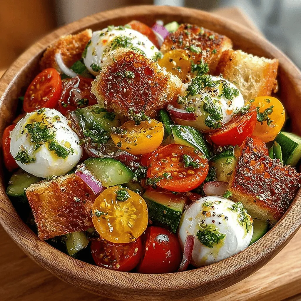 In the heart of Italian cuisine lies a dish that beautifully captures the essence of summer: Panzanella salad. Originating from Tuscany, this rustic salad is a celebration of fresh produce and is particularly favored during the warm months when tomatoes and basil are at their peak. Traditionally, Panzanella consists of stale bread, ripe tomatoes, and a variety of vegetables, all drizzled with olive oil and vinegar. Its humble beginnings stem from the need to minimize waste, transforming leftover bread into a vibrant and refreshing dish.