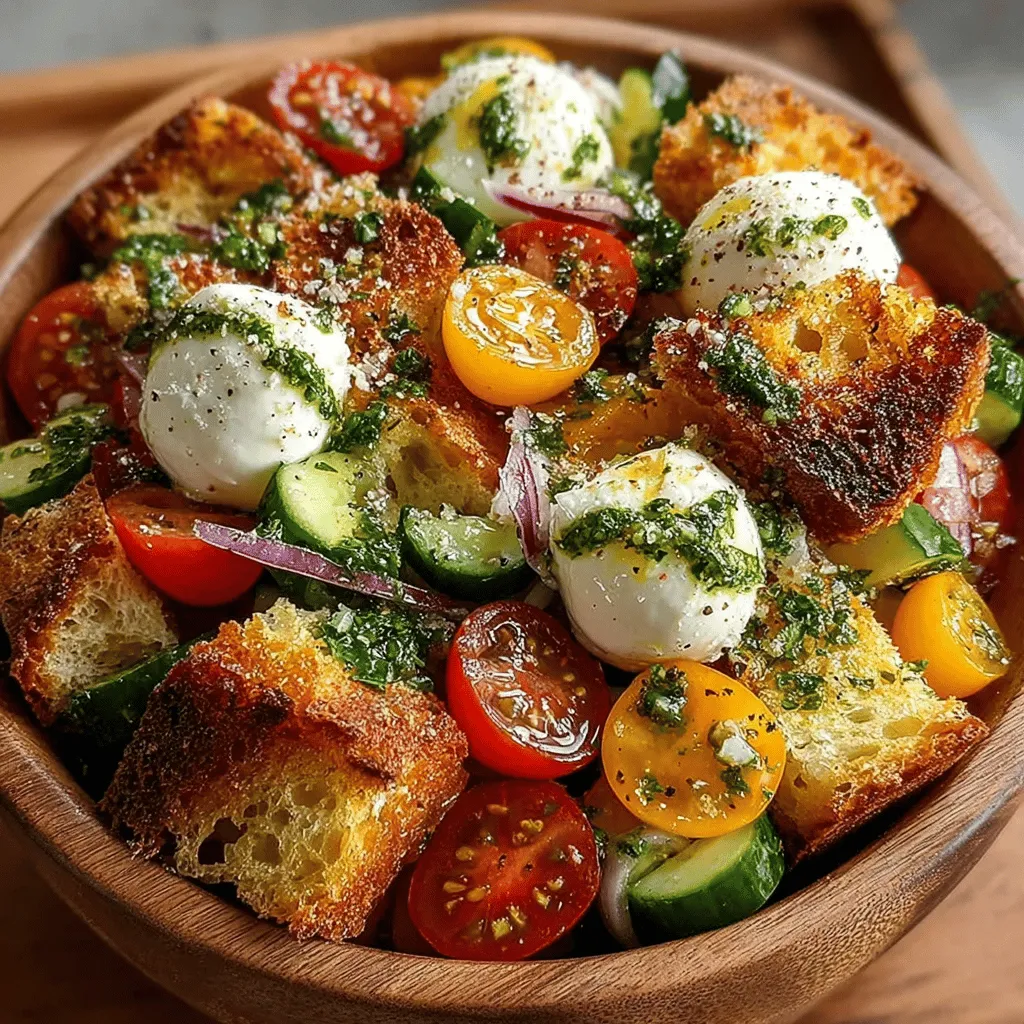 In the heart of Italian cuisine lies a dish that beautifully captures the essence of summer: Panzanella salad. Originating from Tuscany, this rustic salad is a celebration of fresh produce and is particularly favored during the warm months when tomatoes and basil are at their peak. Traditionally, Panzanella consists of stale bread, ripe tomatoes, and a variety of vegetables, all drizzled with olive oil and vinegar. Its humble beginnings stem from the need to minimize waste, transforming leftover bread into a vibrant and refreshing dish.