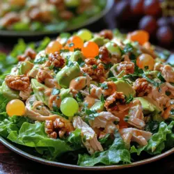 At the heart of this scrumptious salad are two powerhouse ingredients: avocado and Greek yogurt. Avocados are renowned for their health benefits, offering a rich source of monounsaturated fats, which are beneficial for heart health. They are also loaded with vitamins and minerals, including potassium, vitamin E, and B vitamins, which contribute to overall wellness. Greek yogurt, on the other hand, provides a creamy texture while being lower in calories and fat than traditional mayonnaise. It is also an excellent source of protein and probiotics, promoting gut health and making it a smart choice for those looking to maintain a healthy diet.