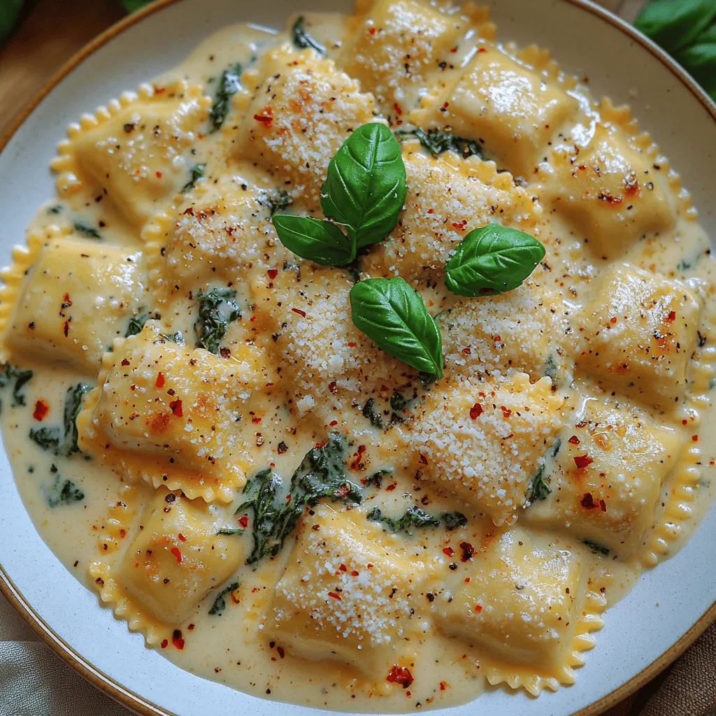 Creamy garlic spinach ravioli is not just a meal; it’s an experience that encapsulates the essence of comfort food. The rich flavors meld seamlessly with the tender pasta, creating a dish that is both indulgent and satisfying. Perfectly suited for pasta lovers and home cooks alike, this dish can elevate any dining occasion, whether it’s a casual weeknight dinner or a special celebration. The creamy sauce, infused with garlic and brightened by fresh spinach, strikes a harmonious balance that pleases the palate and warms the heart.