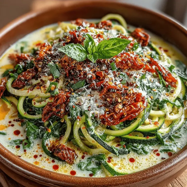 Parmesan cheese is the perfect accompaniment to your creamy ricotta and sun-dried tomato zoodles. It adds a savory depth that enhances the overall flavor profile of this dish. The nutty, salty notes of freshly grated Parmesan create a beautiful contrast with the richness of the ricotta and the sweetness of the sun-dried tomatoes. As you prepare your zoodles, don’t forget to have some Parmesan ready to sprinkle on top just before serving.