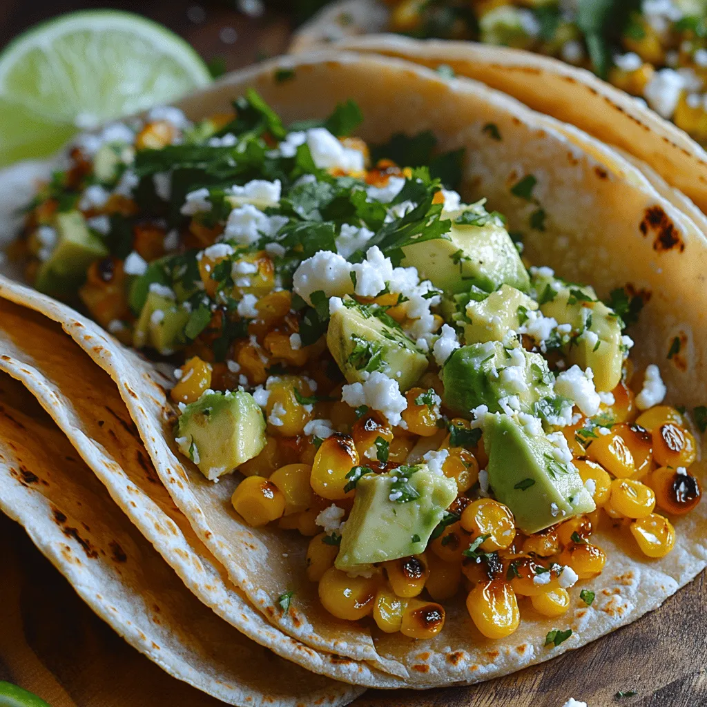 Garlic Herb Roasted Sweet Corn Tacos are a culinary delight that perfectly encapsulates the essence of summer with their vibrant and fresh flavors. This recipe celebrates the sweet, juicy goodness of fresh corn, transforming it into a hearty and satisfying meal that is both quick to prepare and packed with nutrition. Ideal for summer barbecues, family dinners, or even a casual weeknight meal, these tacos are a versatile option that can easily be adapted to suit different tastes. The combination of roasted corn, aromatic herbs, and creamy avocado creates a symphony of flavors that will leave your taste buds dancing.