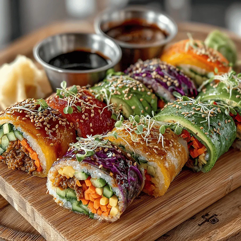 Sushi, an iconic dish originating from Japan, has undergone a remarkable evolution over the decades, transforming from a traditional delicacy into a versatile culinary phenomenon. Today, sushi is not only enjoyed in its classic form but also reimagined in various ways that cater to diverse tastes and dietary preferences. One such innovative creation is the Mini Veggie Sushi Burrito Roll, a delightful fusion that combines the essential elements of sushi with the convenience and heartiness of a burrito. Perfect for health-conscious eaters and those seeking a fresh twist on a classic, these rolls offer a vibrant and satisfying meal option.