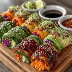 Sushi, an iconic dish originating from Japan, has undergone a remarkable evolution over the decades, transforming from a traditional delicacy into a versatile culinary phenomenon. Today, sushi is not only enjoyed in its classic form but also reimagined in various ways that cater to diverse tastes and dietary preferences. One such innovative creation is the Mini Veggie Sushi Burrito Roll, a delightful fusion that combines the essential elements of sushi with the convenience and heartiness of a burrito. Perfect for health-conscious eaters and those seeking a fresh twist on a classic, these rolls offer a vibrant and satisfying meal option.