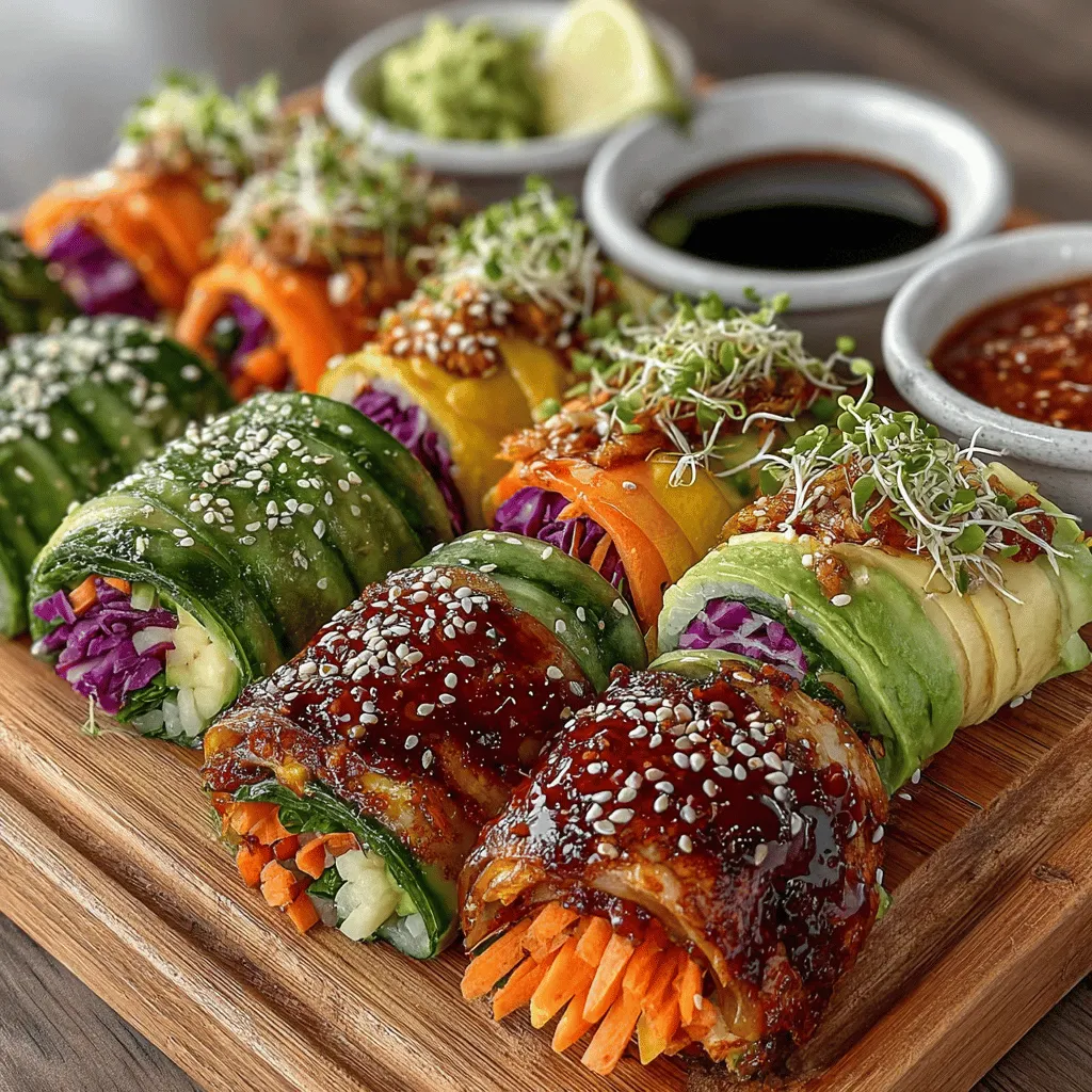 Sushi, an iconic dish originating from Japan, has undergone a remarkable evolution over the decades, transforming from a traditional delicacy into a versatile culinary phenomenon. Today, sushi is not only enjoyed in its classic form but also reimagined in various ways that cater to diverse tastes and dietary preferences. One such innovative creation is the Mini Veggie Sushi Burrito Roll, a delightful fusion that combines the essential elements of sushi with the convenience and heartiness of a burrito. Perfect for health-conscious eaters and those seeking a fresh twist on a classic, these rolls offer a vibrant and satisfying meal option.