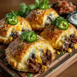 Mini Taco Pie Puff Pastries are a delightful fusion of flavors, combining the classic taste of tacos with the flaky, buttery goodness of puff pastry. This recipe stands out as a crowd-pleaser, making it an excellent choice for family gatherings, game day snacks, or even a quick weeknight dinner. With easy-to-follow steps and ingredients that are commonly found in your pantry, these mini pies are not only delicious but also versatile. Whether you’re entertaining guests or simply looking for a fun and satisfying meal, Mini Taco Pie Puff Pastries are sure to impress.