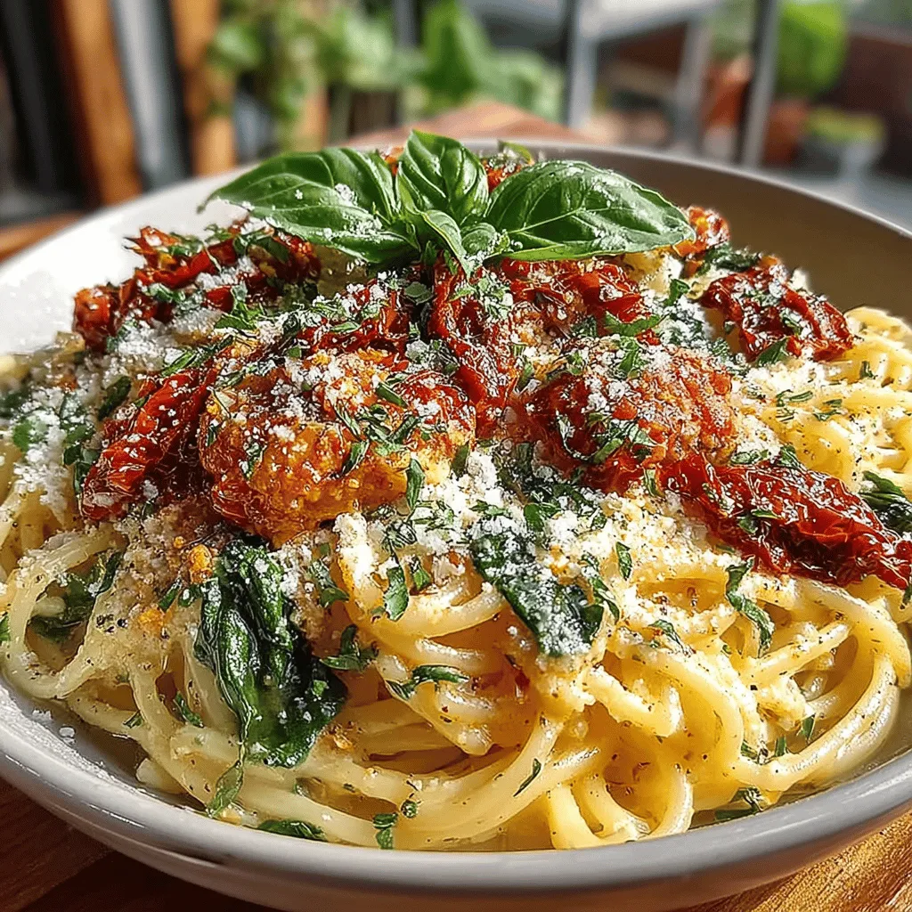 When it comes to preparing a meal that is both quick and satisfying, few dishes can rival the charm of pasta. Among the myriad pasta recipes, the Sun-Dried Tomato & Spinach Pasta Delight stands out as a vibrant and flavorful option that caters to both the taste buds and health-conscious diners. This dish is not only a feast for the senses but also a time-saver in the kitchen, making it the perfect choice for busy weeknights or a casual dinner party.