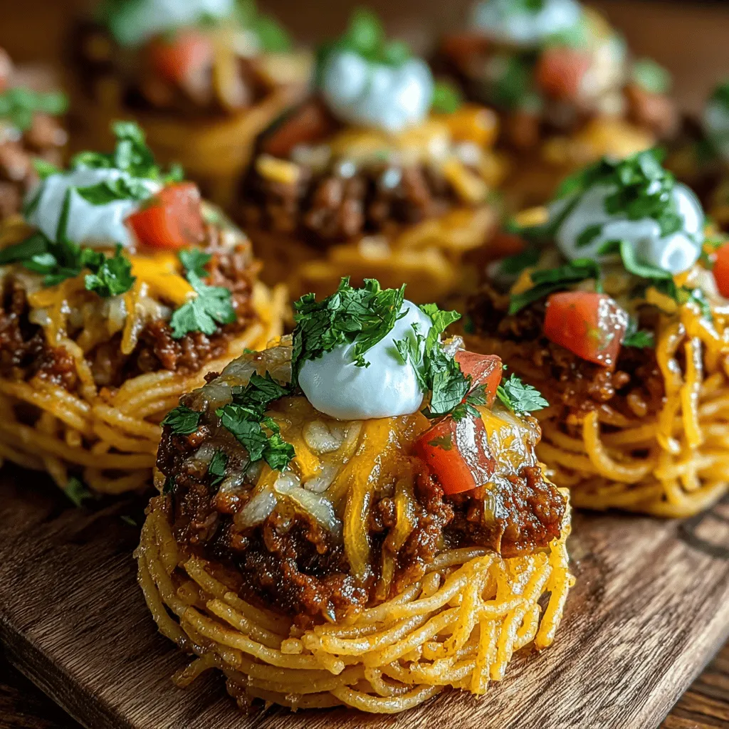 Fusion cuisine has taken the culinary world by storm, blending elements from different culinary traditions to create exciting new dishes that tantalize the taste buds. One of the most delightful examples of this innovative approach is the Mini Spaghetti Taco Bites, a dish that artfully combines the beloved flavors of Italian pasta and Mexican tacos. This unique culinary creation marries the comforting essence of spaghetti, often enjoyed with rich sauces and hearty toppings, with the vibrant, zesty characteristics of tacos, which are a staple in many households.