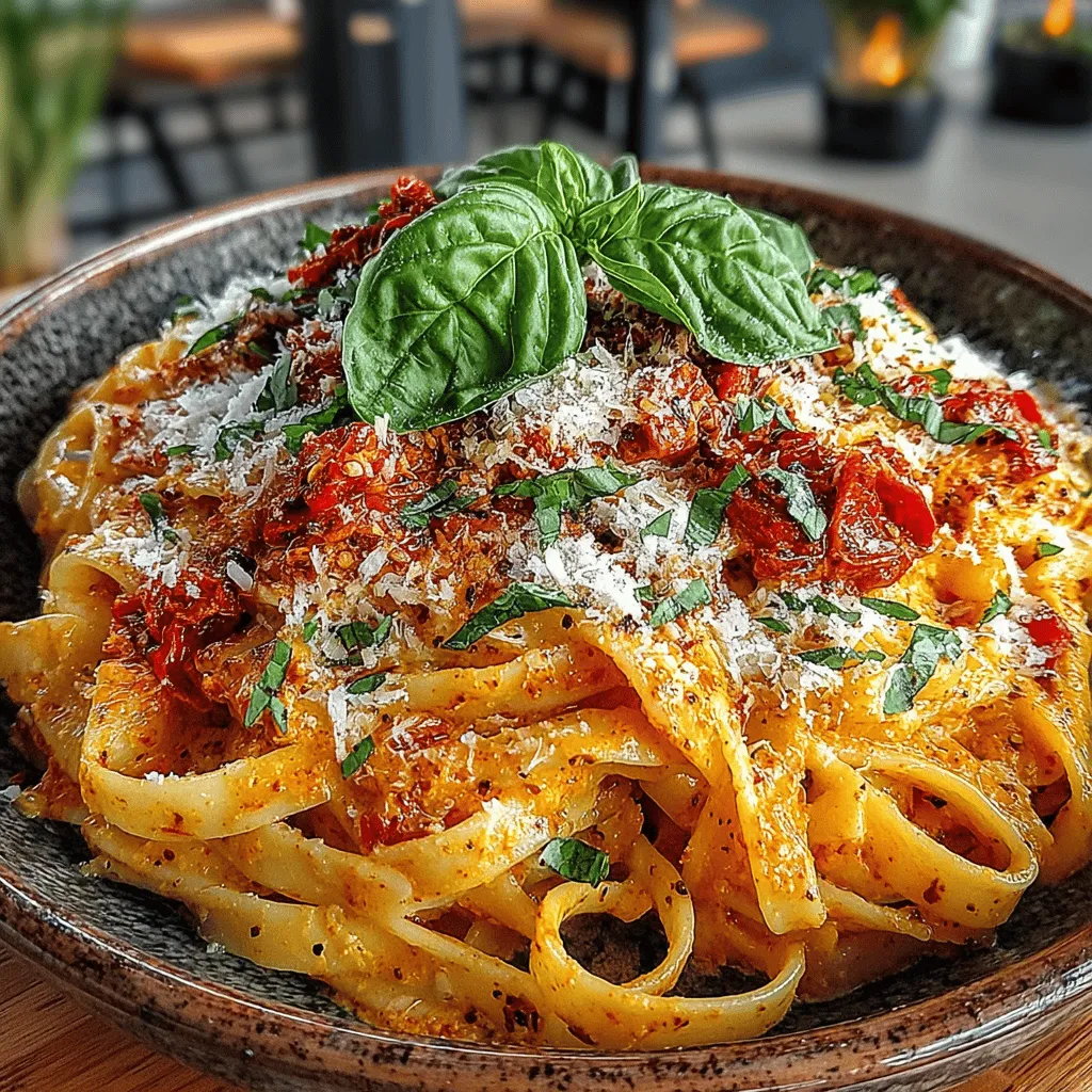 Creamy Roasted Red Pepper Pasta is a dish that tantalizes the taste buds with its rich and velvety texture paired with the vibrant flavors of roasted red peppers. This pasta recipe is a true celebration of comfort food, offering a harmonious blend of simplicity and elegance that makes it perfect for any occasion—whether it's a cozy weeknight dinner or an intimate gathering with friends.