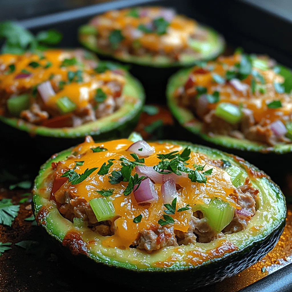 Avocados have surged in popularity over the last few decades, becoming a staple in kitchens around the world. Known for their creamy texture and rich flavor, these green fruits are not only delicious but also packed with health benefits. They are high in monounsaturated fats, which promote heart health, and are loaded with vitamins, minerals, and fiber. With increasing awareness about healthy eating, avocados have found their way into countless recipes, from salads to smoothies, and now, they take center stage in our delicious Savory Stuffed Avocado Tuna Melts.