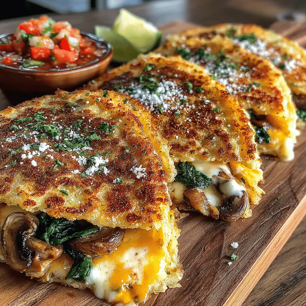 If you’re searching for a quick yet satisfying snack or a light meal that balances taste and nutrition, look no further than mini mushroom spinach quesadilla pockets. These bite-sized delights are packed with flavor, thanks to a delicious combination of sautéed mushrooms, fresh spinach, and gooey cheese—all enveloped in a warm tortilla. Not only do they make for an excellent appetizer at gatherings, but they also serve as a wholesome snack for any time of the day. Whether you’re cooking for yourself, entertaining friends, or preparing a meal for your family, these quesadilla pockets cater to a wide range of occasions and dietary preferences.