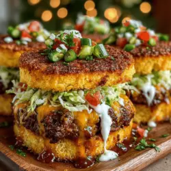 Zesty Green Chili Cornbread Muffin Sliders: A Flavorful Delight