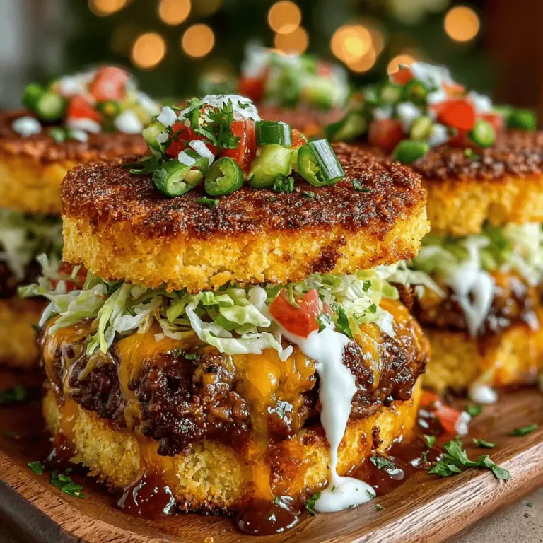 When it comes to snack time or casual meals, few dishes are as versatile and crowd-pleasing as sliders. The Zesty Green Chili Cornbread Muffin Sliders elevate this traditional comfort food by incorporating bold flavors and a unique twist. Designed to be both satisfying and memorable, these sliders combine the warmth of cornbread muffins with the zing of green chilies and the richness of cheese, creating a delightful option for family dinners, game day gatherings, or any occasion that calls for a delicious bite-sized treat.