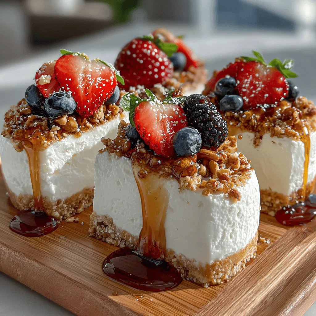 Maple Granola Frozen Yogurt Wedges