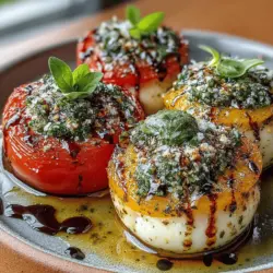 Mini Mozzarella Pesto Stuffed Tomatoes are not just a feast for the eyes but also a delightful burst of flavor that appeals to both the palate and the senses. This dish combines the sweetness of fresh tomatoes with the creamy texture of mozzarella and the fragrant notes of basil pesto, making it an irresistible treat for any occasion. Whether you’re planning an intimate family dinner, a vibrant party, or simply looking for a healthy snack, this recipe fits the bill perfectly. Its simplicity and freshness allow it to shine, proving that great flavor doesn’t have to come from complicated preparations or exotic ingredients.