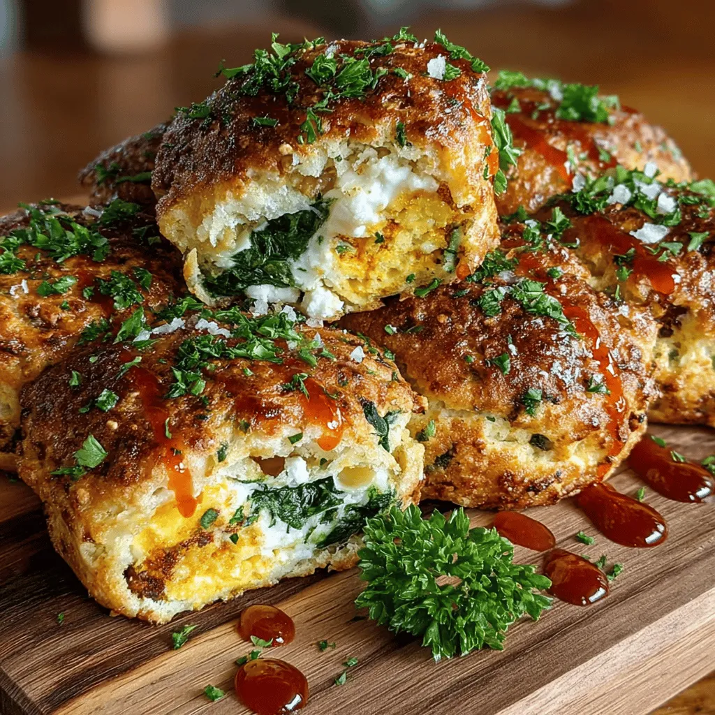 Are you looking for a delicious and creative twist on traditional breakfast offerings? Look no further than Mini Egg & Feta Biscuit Bombs. These delightful mini pastries combine the fluffy goodness of biscuits with a savory filling of eggs, creamy feta cheese, and fresh spinach, making them perfect for any occasion. Whether you’re hosting a brunch gathering, searching for a quick and satisfying snack, or simply craving a hearty breakfast, these biscuit bombs are a versatile option that can be enjoyed any time of the day.