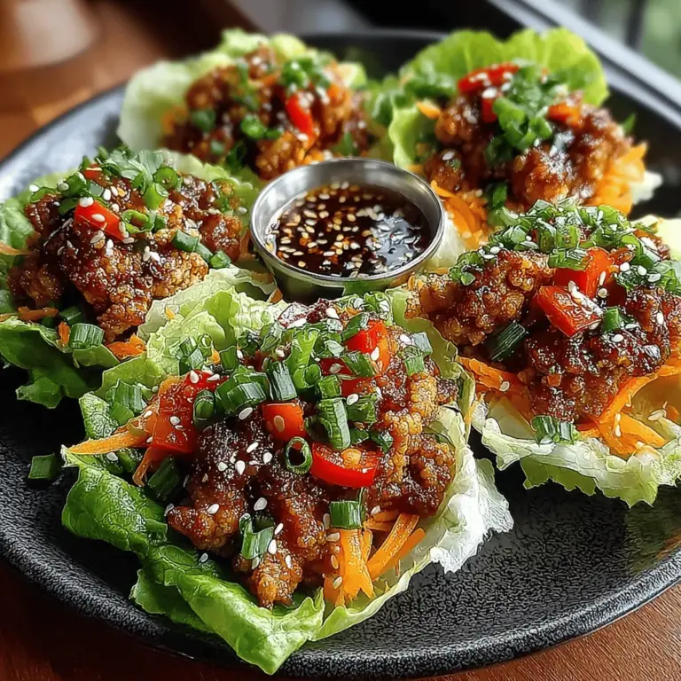 Sticky Honey Soy Chicken Lettuce Cups are a culinary delight that perfectly marries flavors and textures, making them an ideal choice for a quick weeknight dinner or a refreshing light lunch. These lettuce cups are not only delicious but also visually appealing, showcasing vibrant colors and fresh ingredients that make the meal enticing. The combination of sweet, savory, and umami flavors creates a satisfying dish that appeals to a broad range of palates, whether you're a health-conscious eater or simply looking for something exciting to add to your dinner rotation.