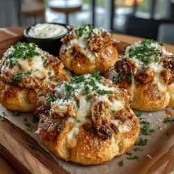 If you're in search of a crowd-pleasing appetizer that combines convenience with rich, comforting flavors, look no further than Mini Chicken Alfredo Crescent Puffs. This delightful dish encapsulates the essence of classic Italian cuisine while utilizing readily available ingredients, making it a perfect choice for any occasion. Whether you're hosting a family gathering, celebrating a special event, or simply enjoying a casual get-together with friends, these mini puffs are sure to impress your guests.