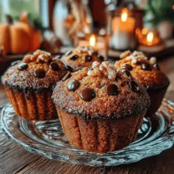 Incorporating nuts into your Sinfully Spiced Baked Pumpkin Chocolate Chip Muffins can elevate the overall flavor and texture of the baked goods. Walnuts and pecans are excellent choices, bringing a delightful crunch and a rich, nutty flavor that complements the sweetness of the chocolate and the warmth of the spices. If you choose to add nuts, aim for about half a cup, finely chopped, to ensure they blend seamlessly into the batter without overpowering the other ingredients. Toasting the nuts lightly before adding them can enhance their flavor, giving your muffins an extra layer of depth.
