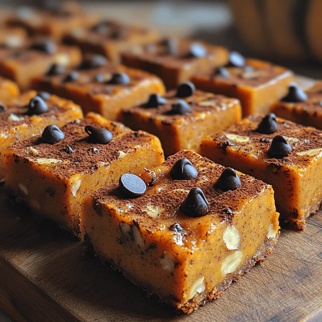 To appreciate the full flavor and health benefits of Pumpkin Chocolate Snack Bars, it’s essential to understand the key ingredients that make this recipe both nutritious and delicious. Each component contributes to the overall profile, ensuring that you’re treating yourself without compromising on health.