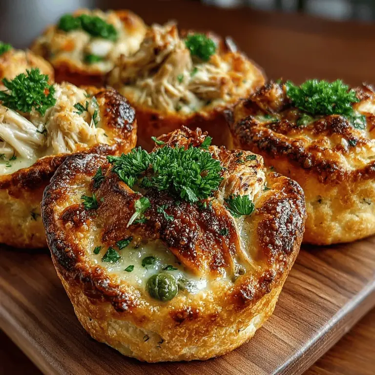 To create the biscuit cups for your mini chicken pot pies, start with a refrigerated biscuit dough. This versatile ingredient simplifies the process and ensures a flaky texture.