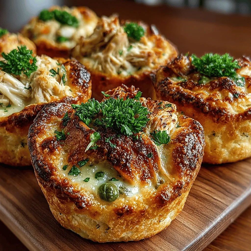 To create the biscuit cups for your mini chicken pot pies, start with a refrigerated biscuit dough. This versatile ingredient simplifies the process and ensures a flaky texture.