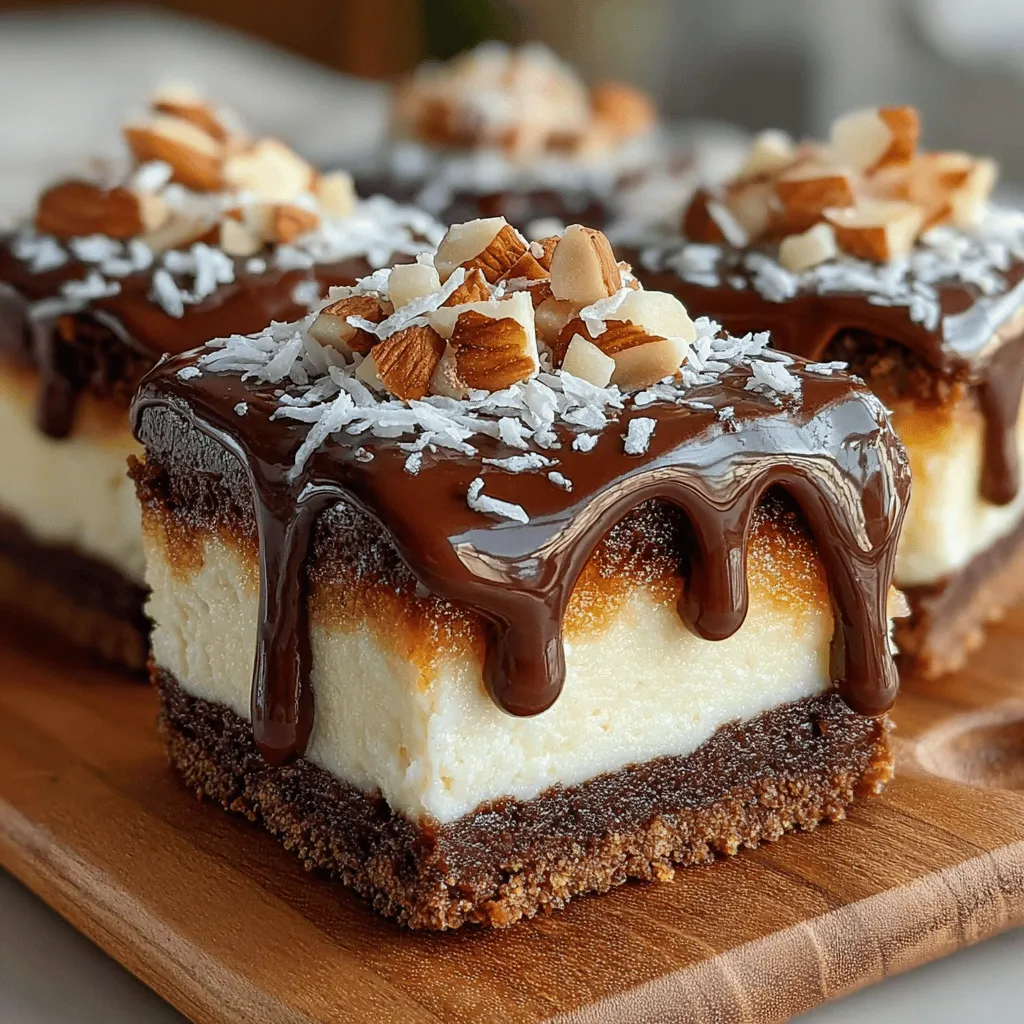No-bake desserts have become a beloved category for many home cooks and dessert enthusiasts. These recipes offer an effortless way to satisfy a sweet tooth without the need for an oven, making them ideal for anyone looking to whip up a treat without the hassle of baking. Among these delightful creations, No-Bake Almond Joy Cheesecake Bars stand out, combining the beloved flavors of chocolate, coconut, and almonds in a creamy, indulgent form. Perfect for gatherings, warm summer days, or any festive occasion, these bars bring a taste of nostalgia while being entirely easy to prepare.