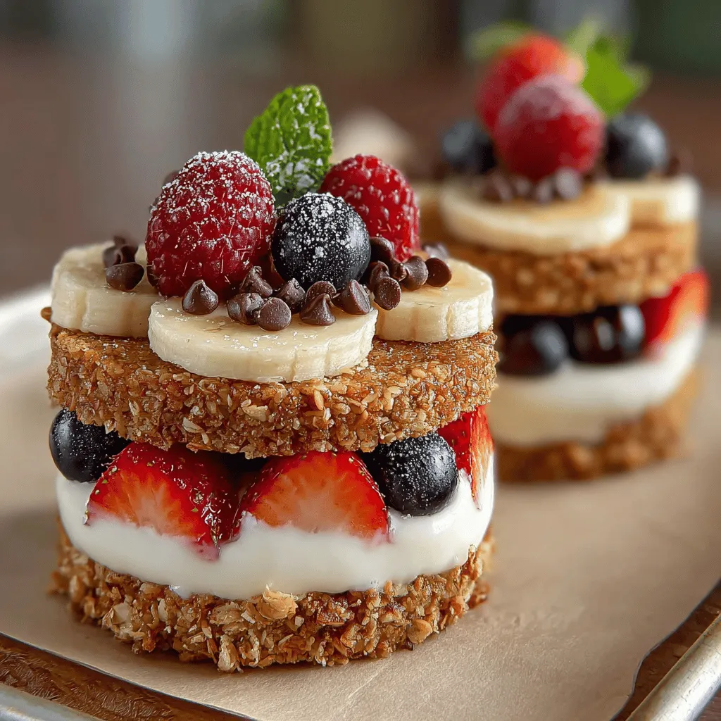In today's health-conscious world, finding a snack that balances both indulgence and nutrition can often feel like a challenge. However, the Frozen Yogurt Granola Sandwich Rounds offer a delightful solution, merging creamy yogurt, crunchy granola, and fresh fruit into a fun and nutritious treat. This recipe stands out not only for its flavor but also for its versatility, making it perfect for a variety of occasions—from warm summer afternoons to busy mornings when you need a quick breakfast option.