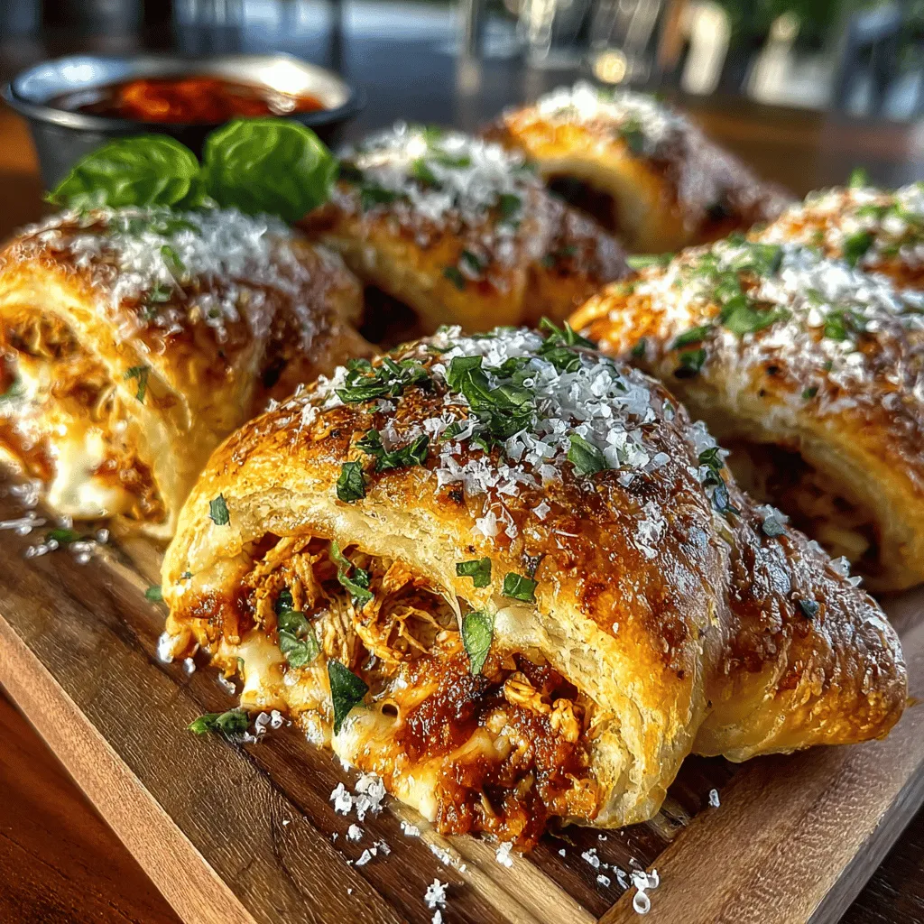 If you're looking for a crowd-pleasing appetizer that combines convenience with incredible flavor, look no further than Mini Chicken Parm Crescent Bites. These delectable little morsels bring the beloved flavors of chicken parmesan into a bite-sized format, making them perfect for parties, game days, or any casual gathering. The use of crescent roll dough not only simplifies the cooking process but also ensures a flaky, buttery base that complements the savory filling beautifully.