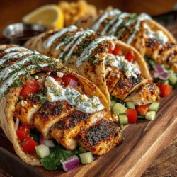 The star of any Greek Chicken Pita Wrap is undoubtedly the tzatziki sauce. This refreshing yogurt-based condiment not only enhances the flavor of your wraps but also brings an array of health benefits. Here’s a detailed breakdown of the classic tzatziki ingredients: