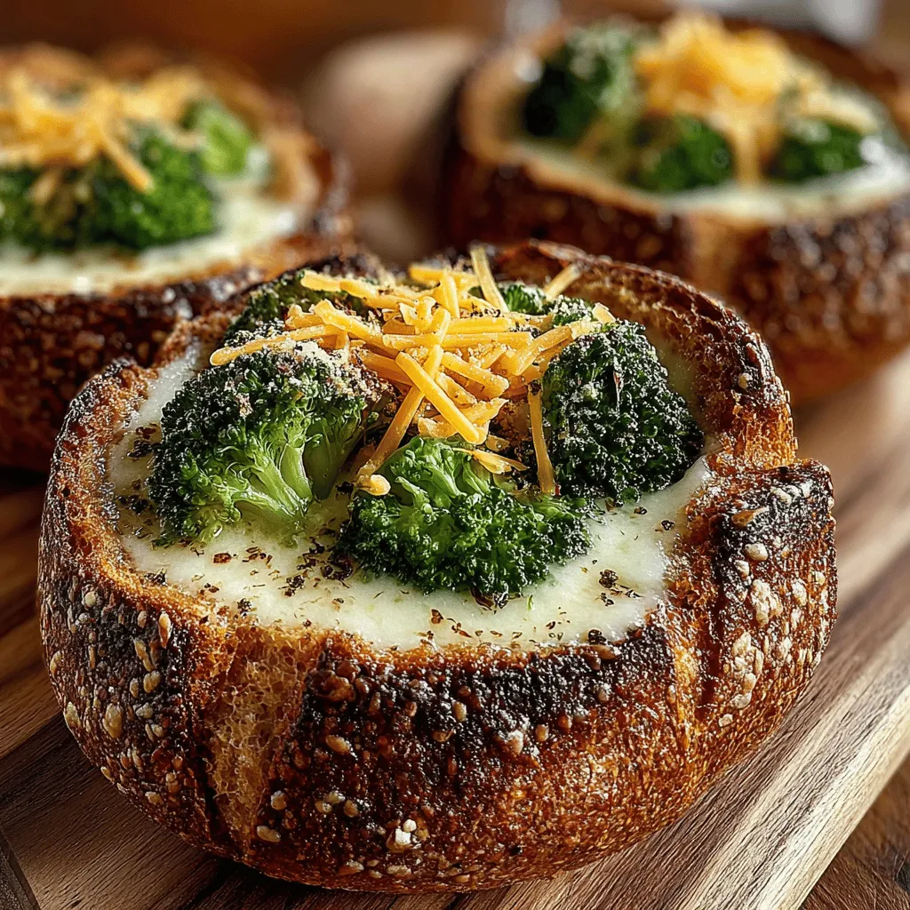 Welcome to a culinary adventure that marries comfort with creativity: Cheesy Bliss - Creamy Broccoli Cheddar Soup served in warm, crunchy bread bowls. This delightful dish is more than just a meal; it's an experience that brings warmth and joy to any gathering, whether it’s a cozy family dinner or a fun weekend get-together with friends. The rich, velvety soup, bursting with the flavors of fresh broccoli and sharp cheddar, is perfectly complemented by the crunch of a homemade bread bowl. In this article, we will guide you through the entire process of crafting this indulgent recipe, from its intriguing background and health benefits to the step-by-step instructions for preparing both the soup and the bread bowls.