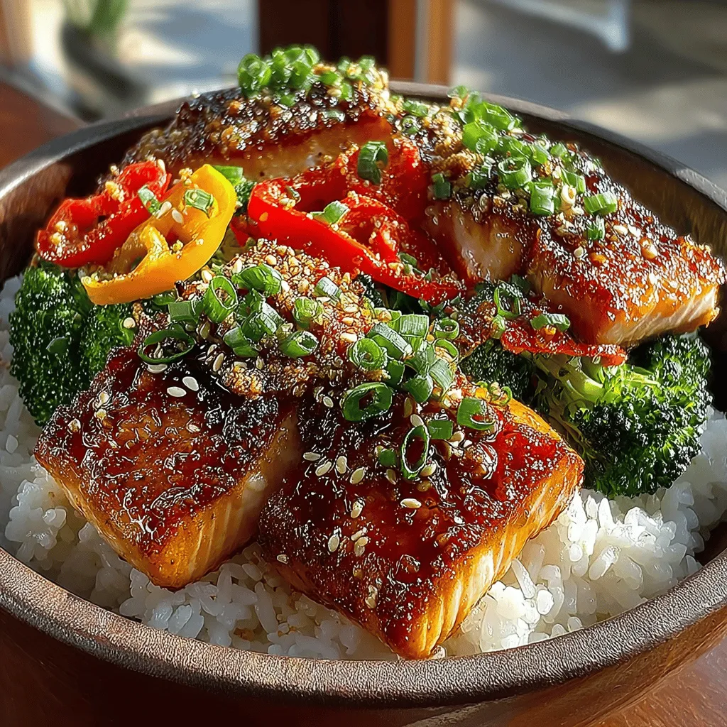 The Quick Teriyaki Salmon Rice Bowl has captured the hearts and taste buds of many, becoming a staple for those seeking a meal that is both delicious and nutritious. This dish beautifully combines tender salmon glazed in a rich, savory sauce with fluffy rice and vibrant vegetables, creating a symphony of flavors and textures that appeal to both the eyes and the palate. Its popularity can be attributed to the ease of preparation, making it an ideal choice for busy weeknights or casual gatherings.