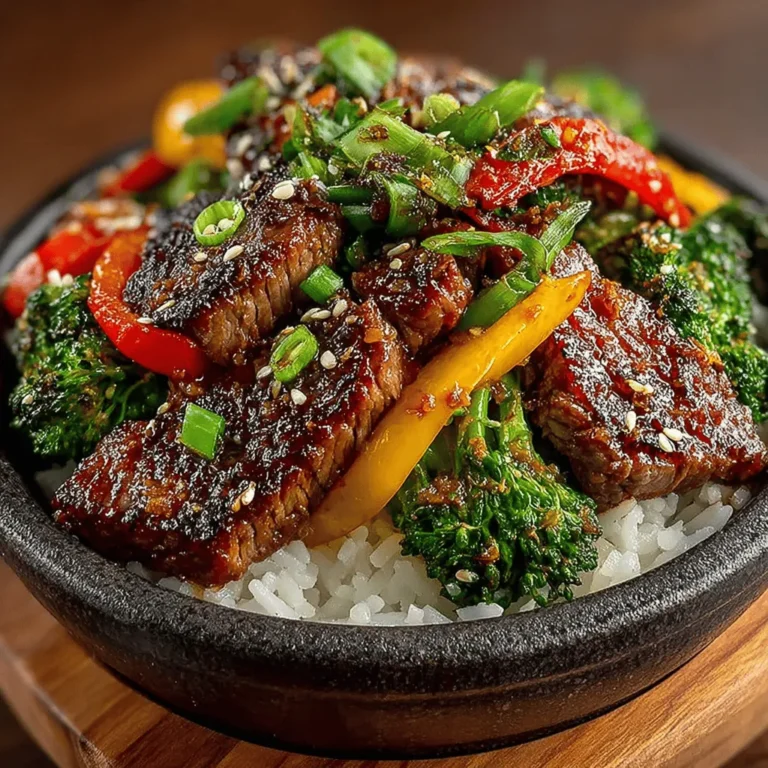 When it comes to weeknight dinners that deliver both flavor and nutrition, Zesty Beef & Broccoli Bliss stands out as a captivating choice. This dish is a vibrant amalgamation of tender beef, crisp broccoli, and a zesty sauce that dances on the palate. The balance of savory and slightly tangy flavors, complemented by the bright greens of broccoli, creates a visually appealing meal that is as delightful to look at as it is to eat. For families and busy individuals alike, this dish offers a satisfying solution to the nightly dilemma of what to cook—promising both health benefits and culinary enjoyment without demanding hours of preparation.