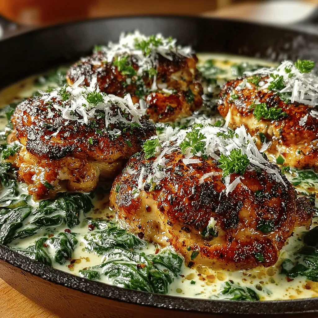 Creamy Garlic Chicken and Spinach Skillet: Recipe Completion