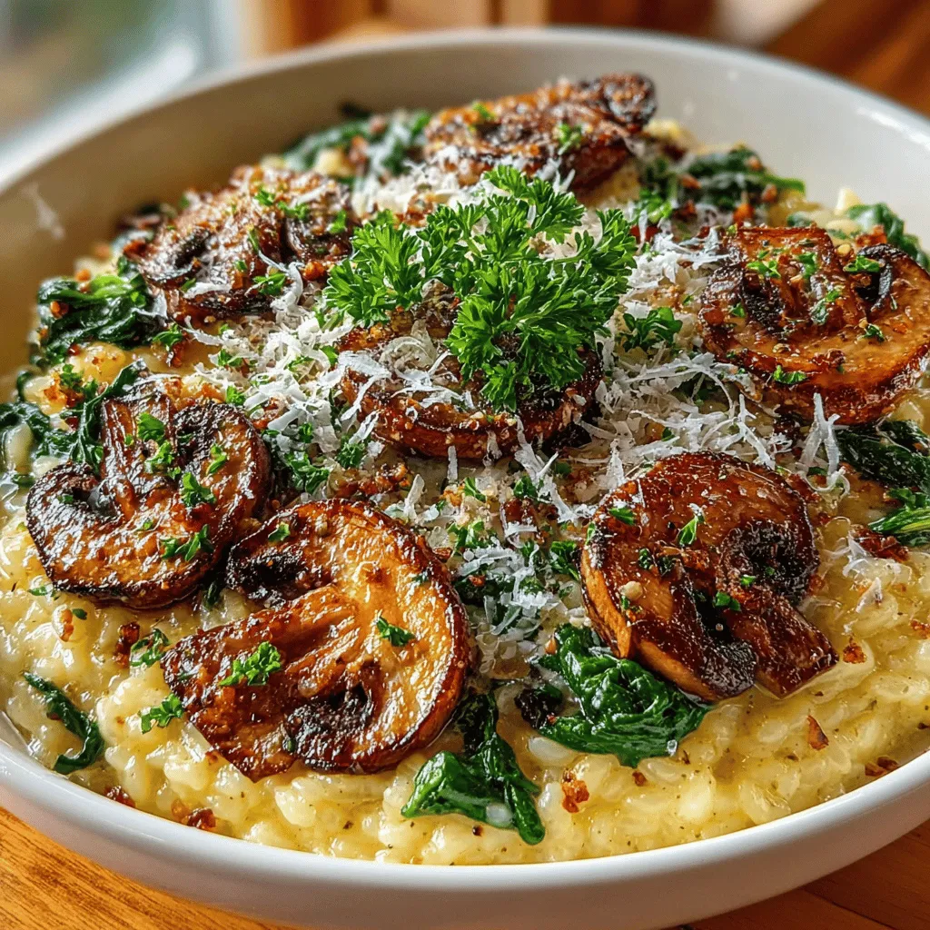 Creamy Mushroom and Spinach Risotto Delight