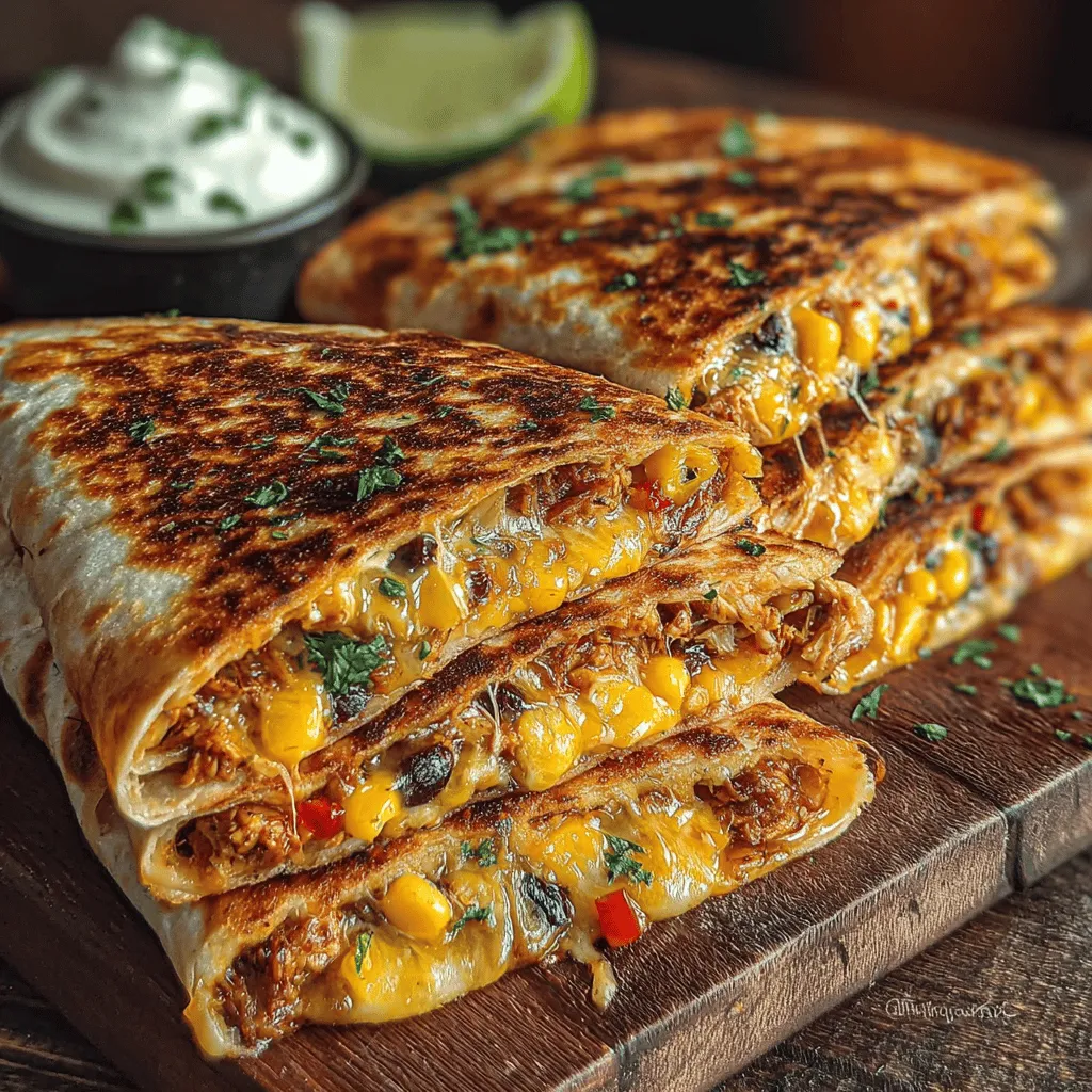 The avocado cream is a star component of our savory chicken quesadillas, providing a creamy contrast to the rich, savory flavors of the chicken and cheese. This smooth topping not only enhances the quesadilla's taste but also adds a lovely visual appeal. Here’s how to make it perfectly.