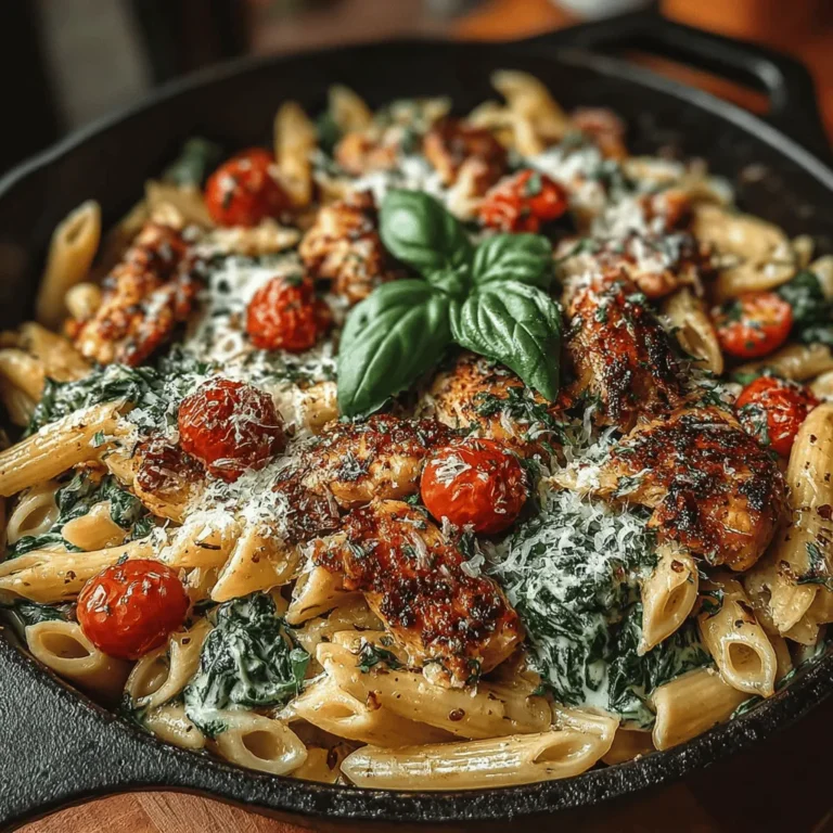 Creamy Chicken and Spinach Skillet Pasta is a dish that embodies comfort and satisfaction, making it a staple at dinner tables across the globe. This one-pan meal combines tender chicken, vibrant spinach, and al dente pasta smothered in a luscious creamy sauce, creating a symphony of flavors that appeals to both adults and children alike. Whether it's a cozy family dinner or a quick weeknight meal, this recipe promises to deliver both flavor and convenience, ensuring that every bite is as delightful as the last.