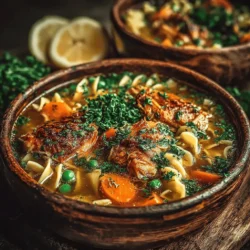 When the chill of winter settles in or a rainy day calls for comfort, few dishes are as satisfying as a warm bowl of chicken noodle soup. This classic comfort food has been a staple in homes for generations, celebrated not just for its heartiness and flavor but also for its ability to evoke feelings of warmth and nostalgia. A bowl of chicken noodle soup can transport us back to our childhood, where we remember cozy evenings spent around the dinner table, sharing stories over a steaming pot of homemade goodness.