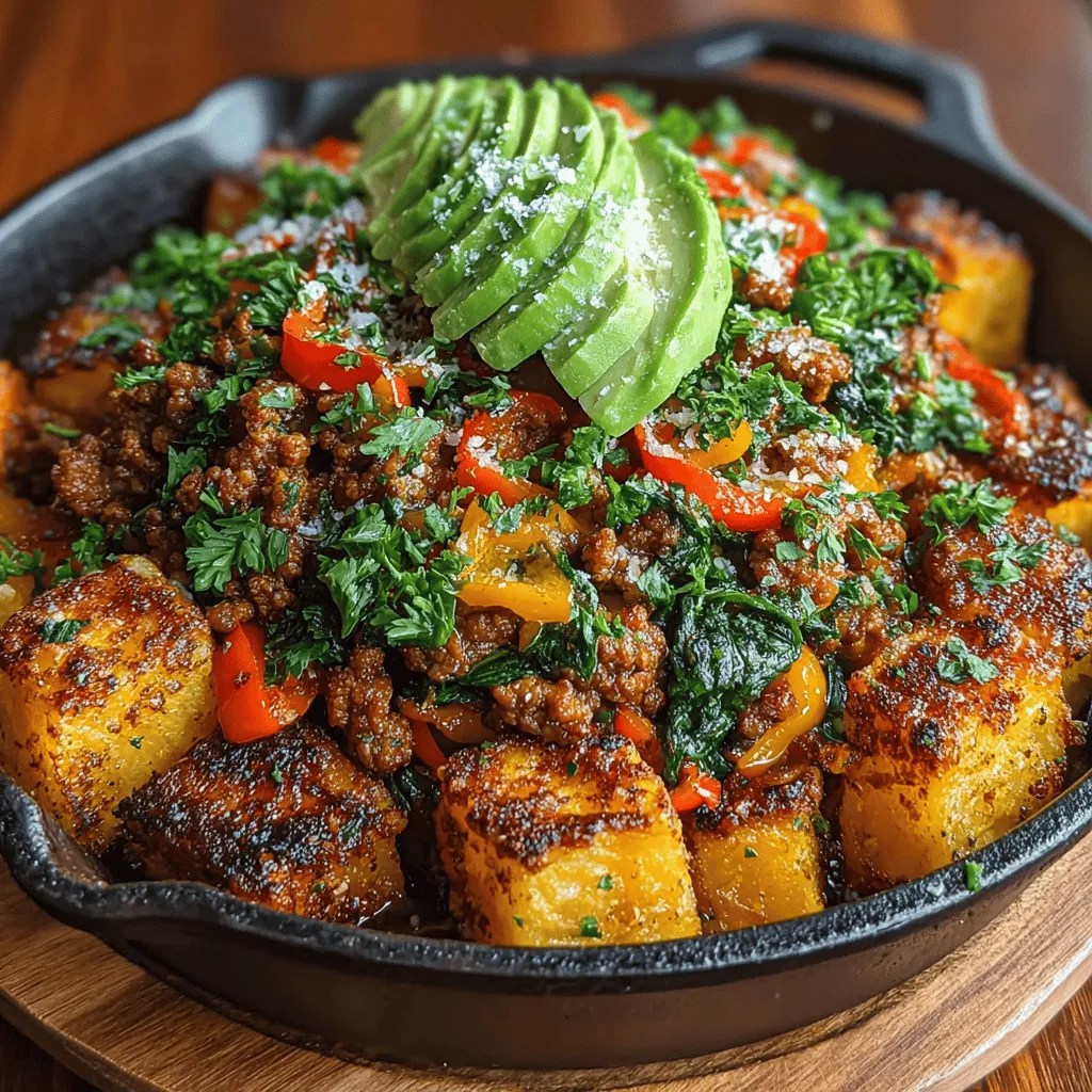 In the fast-paced world we live in, finding time to prepare a wholesome meal can often feel like a daunting task. Enter the Hearty Savory Turkey and Sweet Potato Skillet, a dish that perfectly balances convenience and nutrition. This one-pan meal is not only delicious but also packed with nourishing ingredients that promote health and well-being. The combination of lean ground turkey and sweet potatoes creates a hearty flavor profile that appeals to both adults and children alike, making it a perfect choice for family dinners or meal prep for the week ahead.