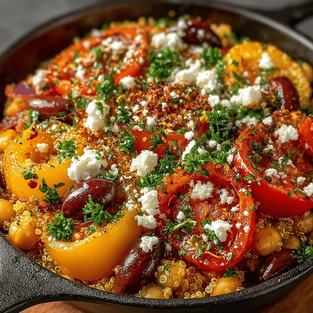 In the bustling world we live in, finding time to prepare healthy, delicious meals can often feel like a daunting task. Enter the One-Pan Mediterranean Quinoa and Chickpeas—a vibrant, nutrient-dense dish that combines the wholesome goodness of quinoa and chickpeas with a medley of fresh vegetables and aromatic herbs. This recipe not only tantalizes the taste buds but also caters to the needs of busy lifestyles, making it an ideal solution for anyone seeking to enjoy a nutritious meal without spending hours in the kitchen.
